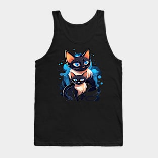 Siamese Cat Fathers Day Tank Top